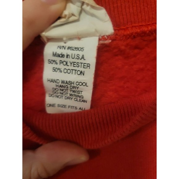 Vtg Womens Sweatshirt Americana Handpainted Red - Picture 7 of 7